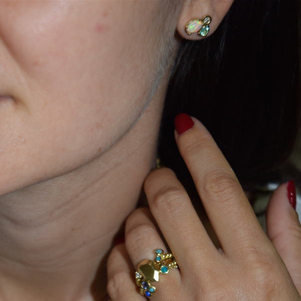 BOHEME GEM CLUSTER SINGLE STUD