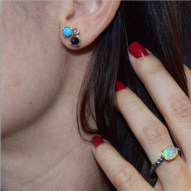 BOHEME GEM CLUSTER SINGLE STUD