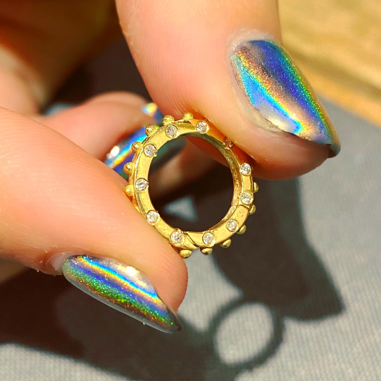 BOHEME DIAMOND CLICKER CHARM RING In Stock