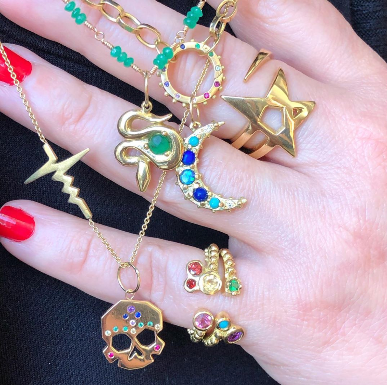 FACETTE RAINBOW SKULL CHARM | Crafted-to-Order