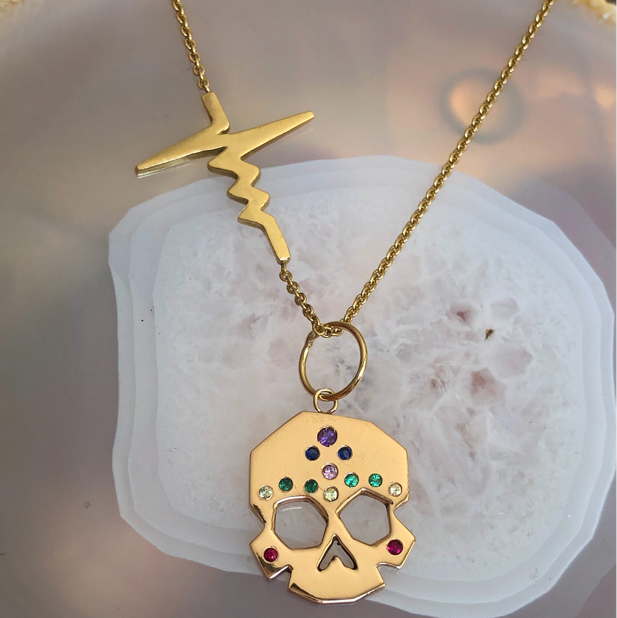 FACETTE RAINBOW SKULL CHARM | Crafted-to-Order