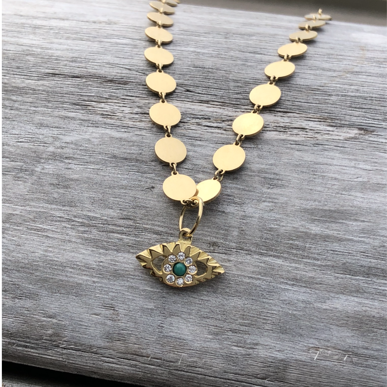 BOHEME TURQUOISE DIAMOND THIRD EYE CHARM rts