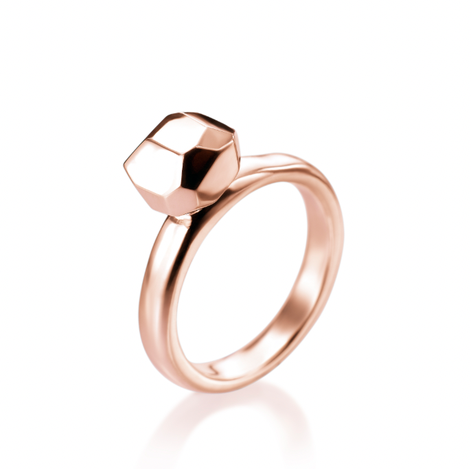 FACETTE SOLITAIRE RING 14KR rts