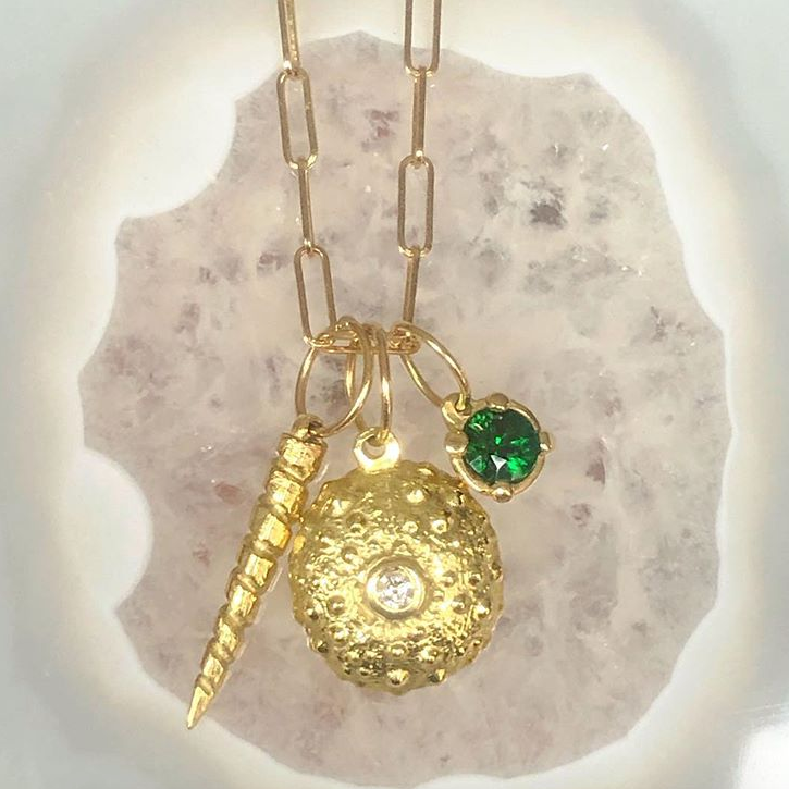 BOHEME DIAMOND URCHIN CHARM In-Stock