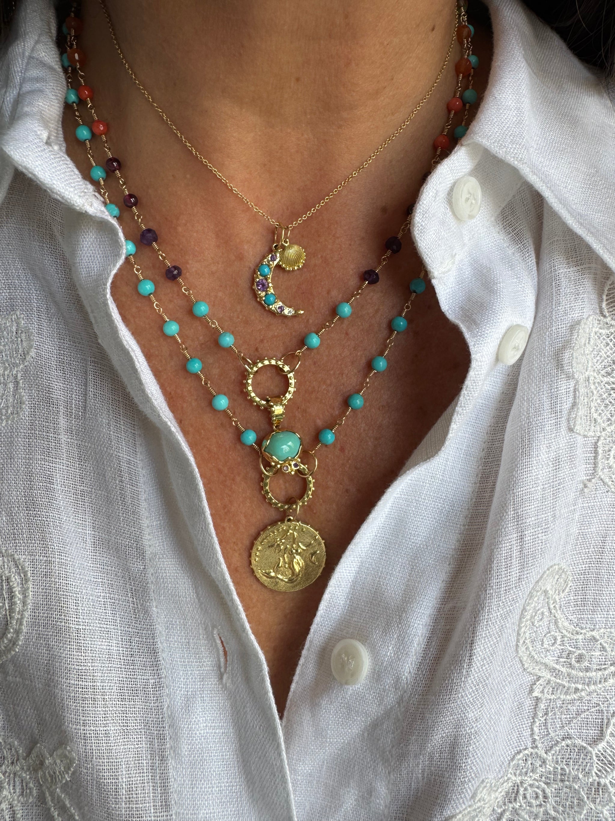 BOHEME DELPH TURQUOISE BEAD CHAIN