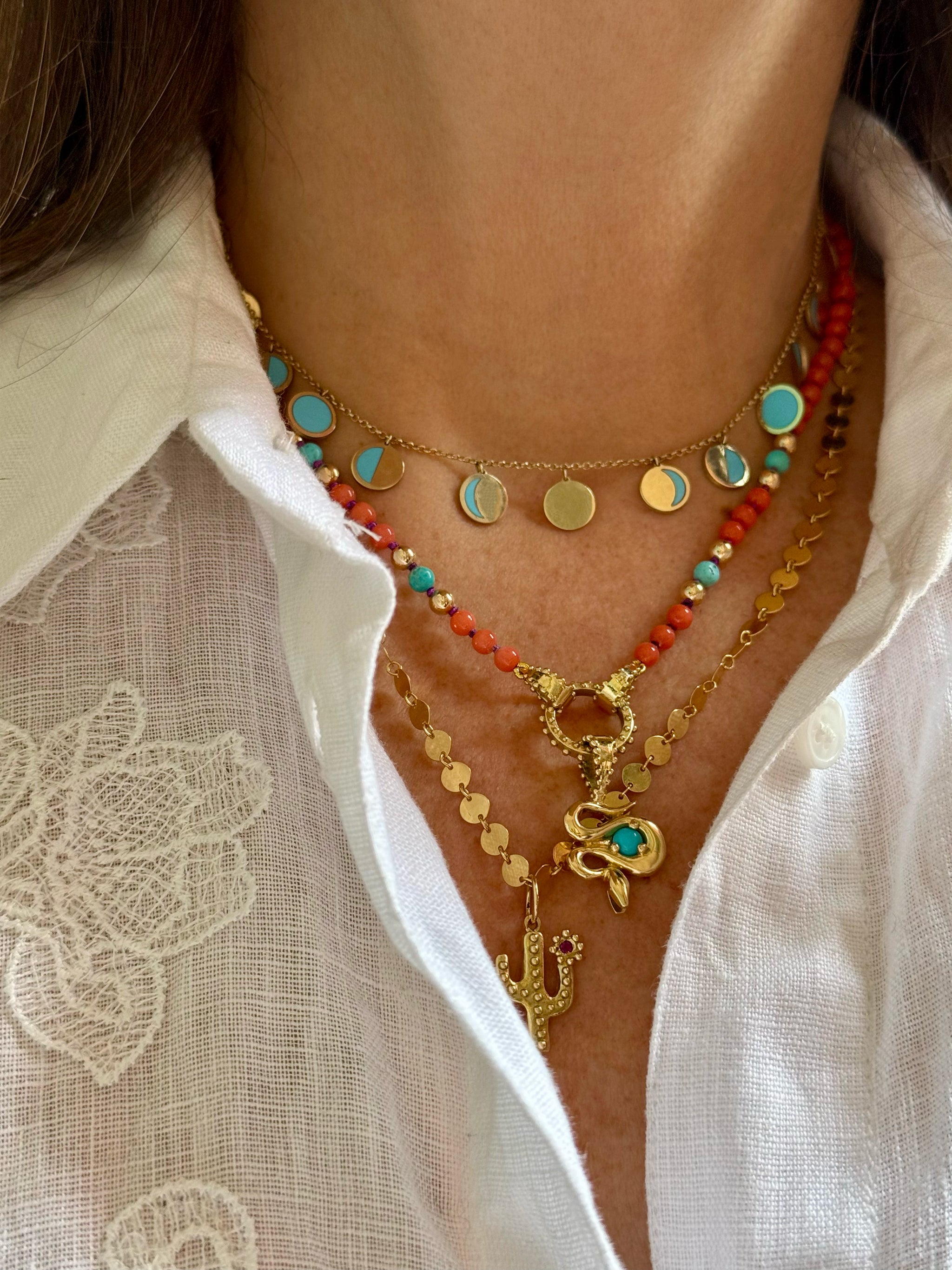 BOHEME PINK BLOOMING CACTUS CHARM | In-Stock