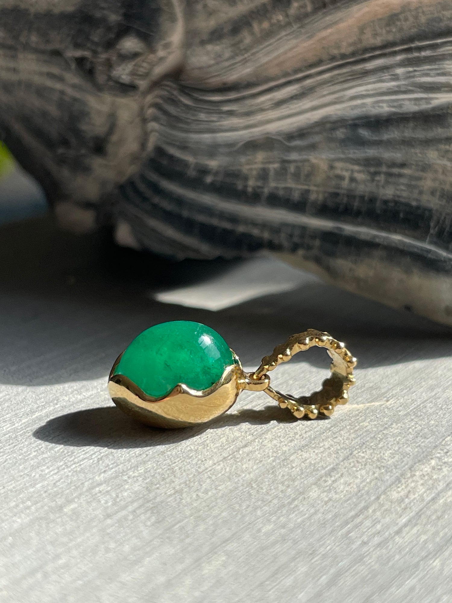 BOHEME EMERALD LOTUS CHARM