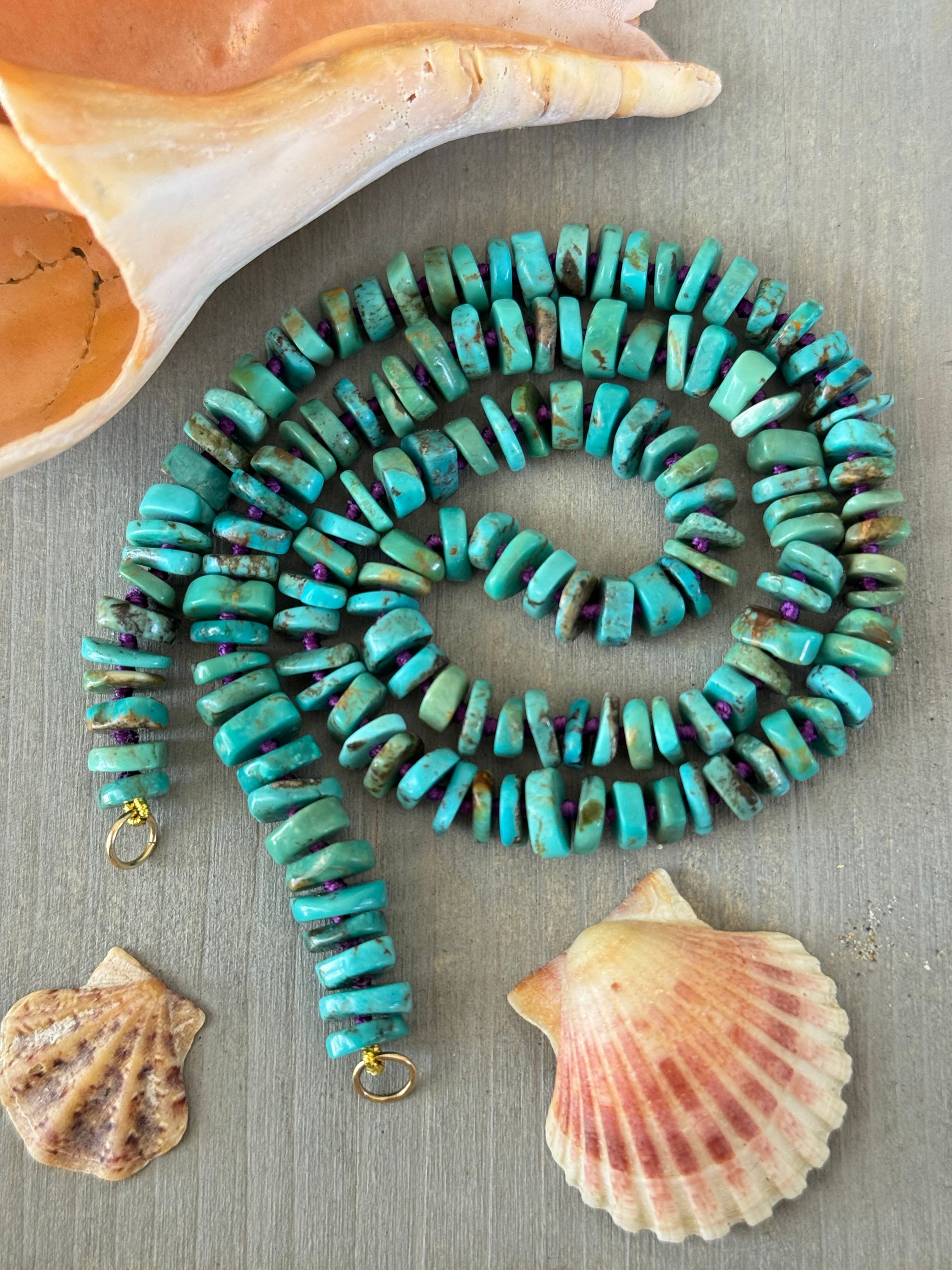 BOHEME KINGMAN TURQUOISE NUGGET OPEN CHAIN OOAK