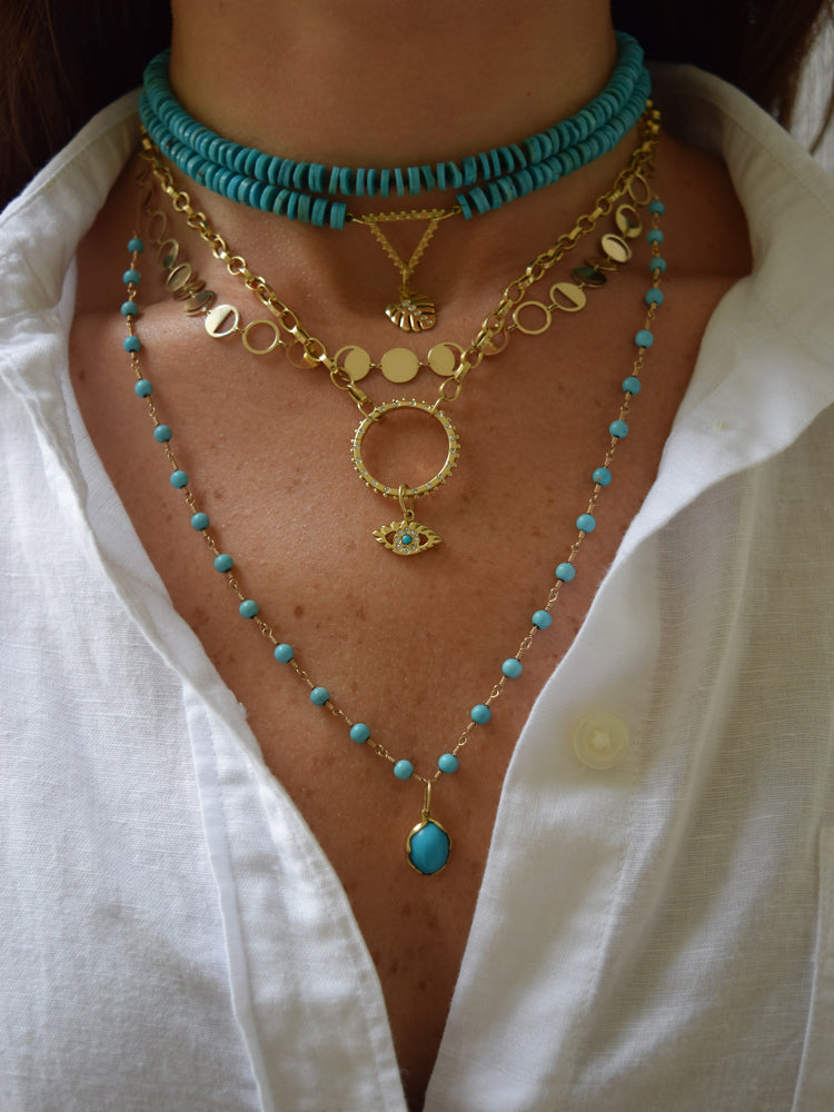 BOHEME TURQUOISE HEISHI OPEN CHAIN rts