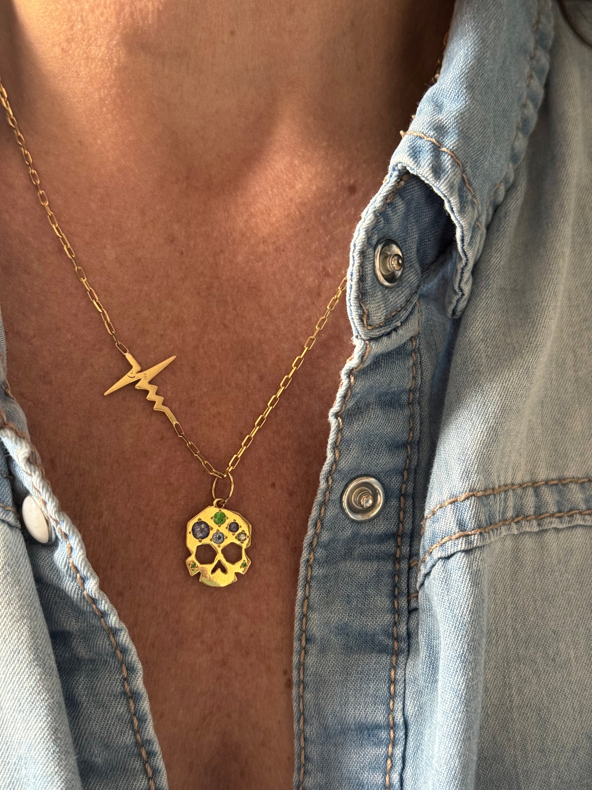 FACETTE RAINBOW SKULL CHARM | Crafted-to-Order