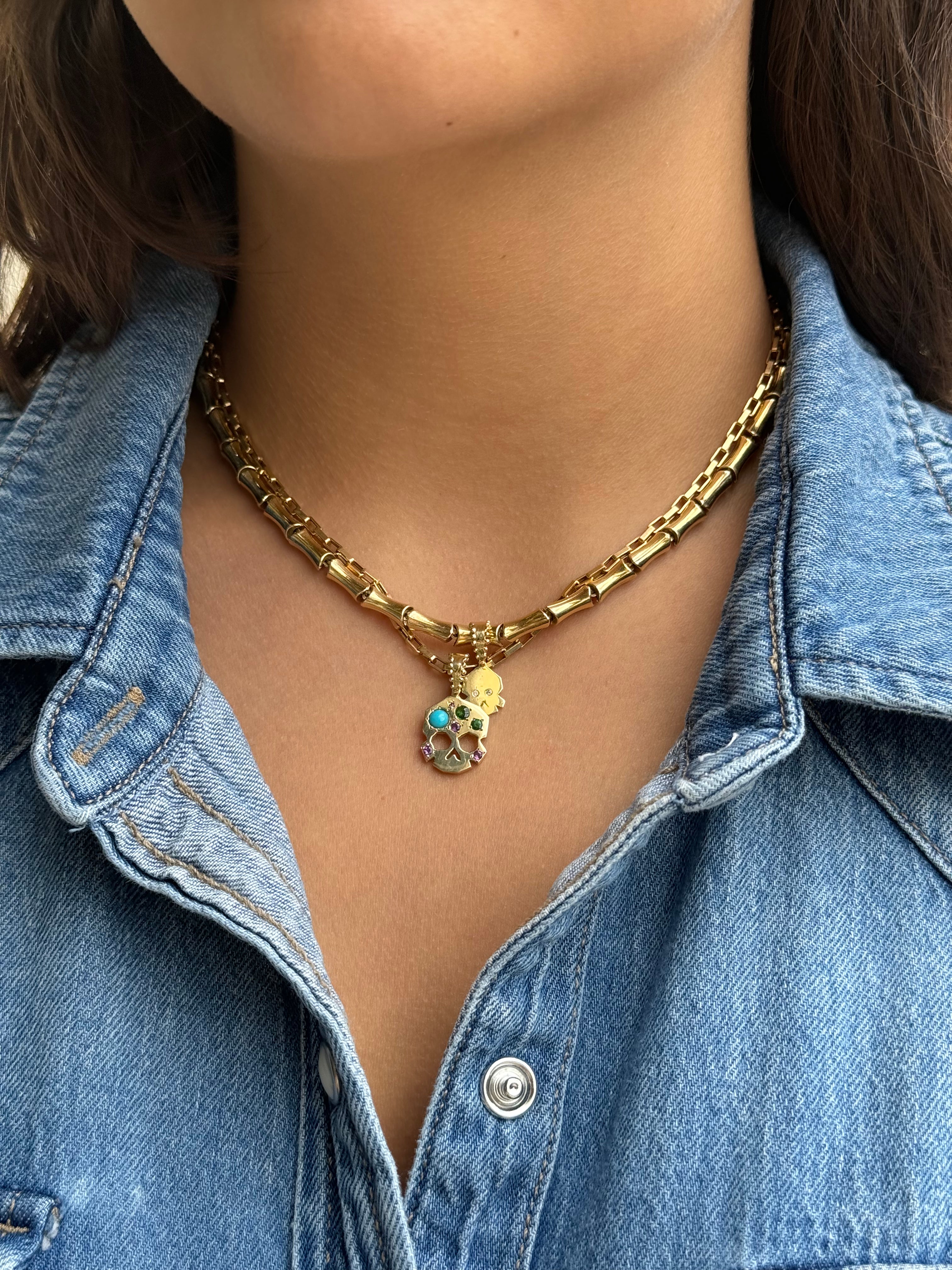 FACETTE PETIT DIAMOND SKULL CHARM | Crafted-to-Order
