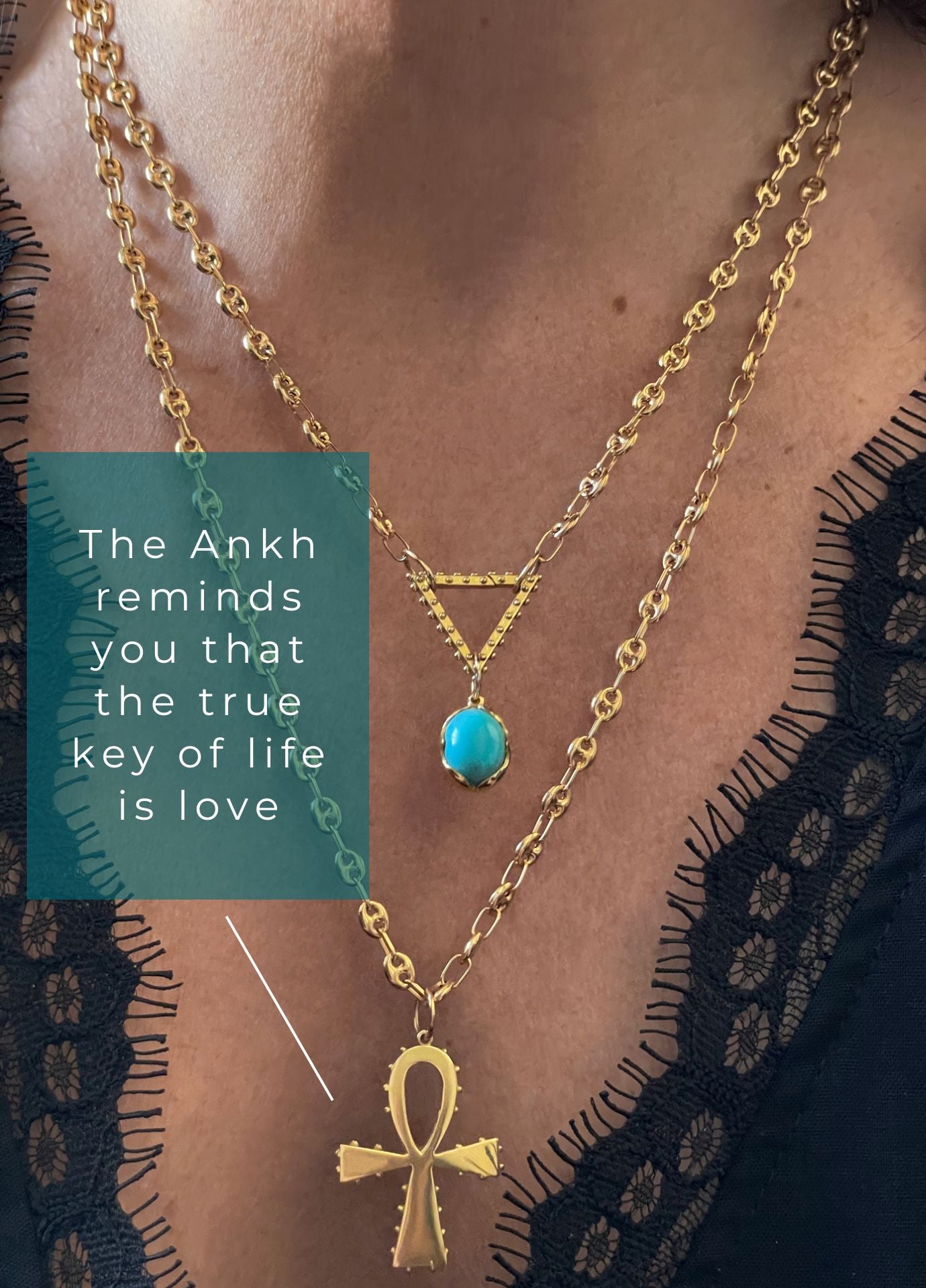 BOHEME GOLD ANKH CHARM | Ready to ship