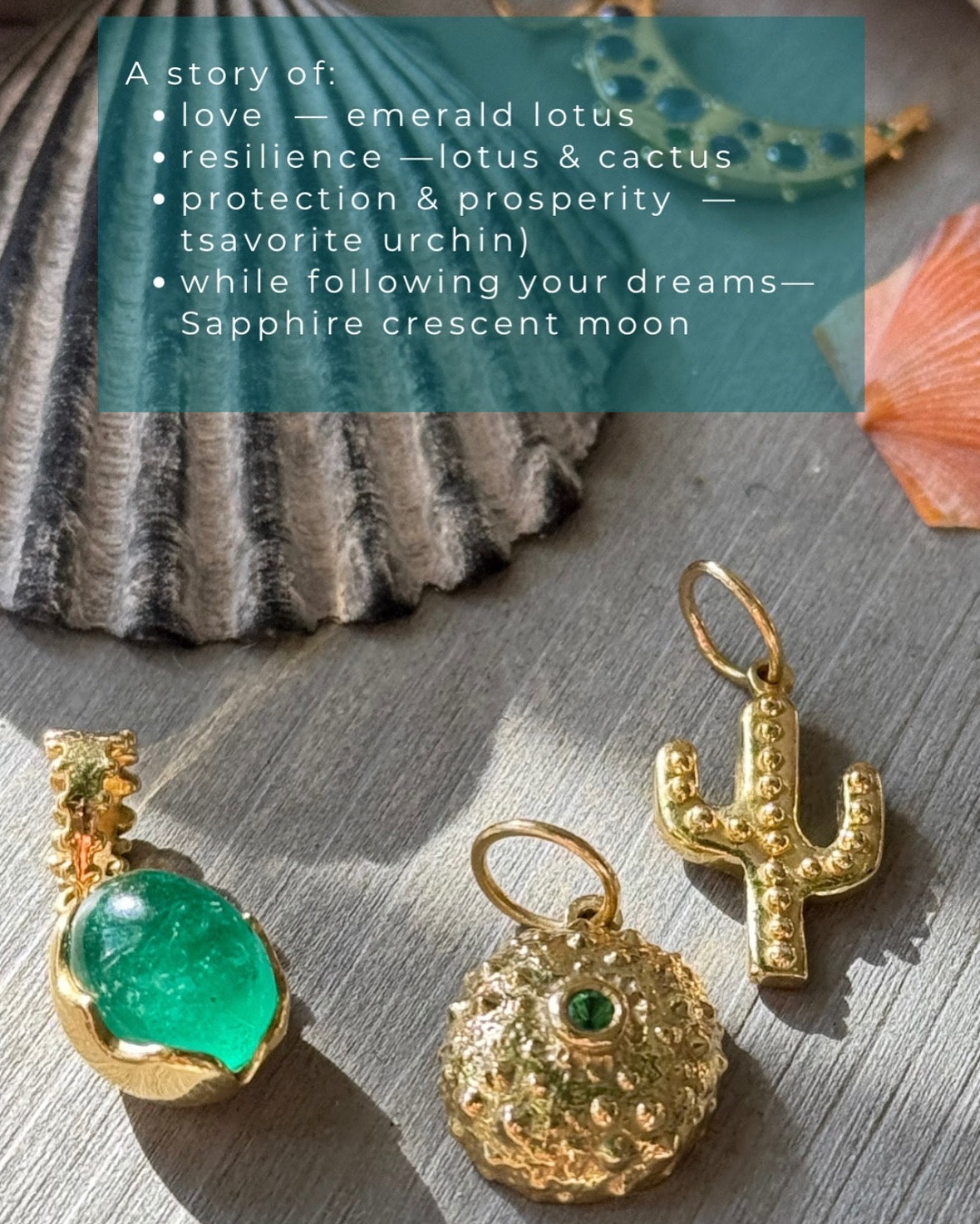 BOHEME TSAVORITE URCHIN CHARM In-Stock