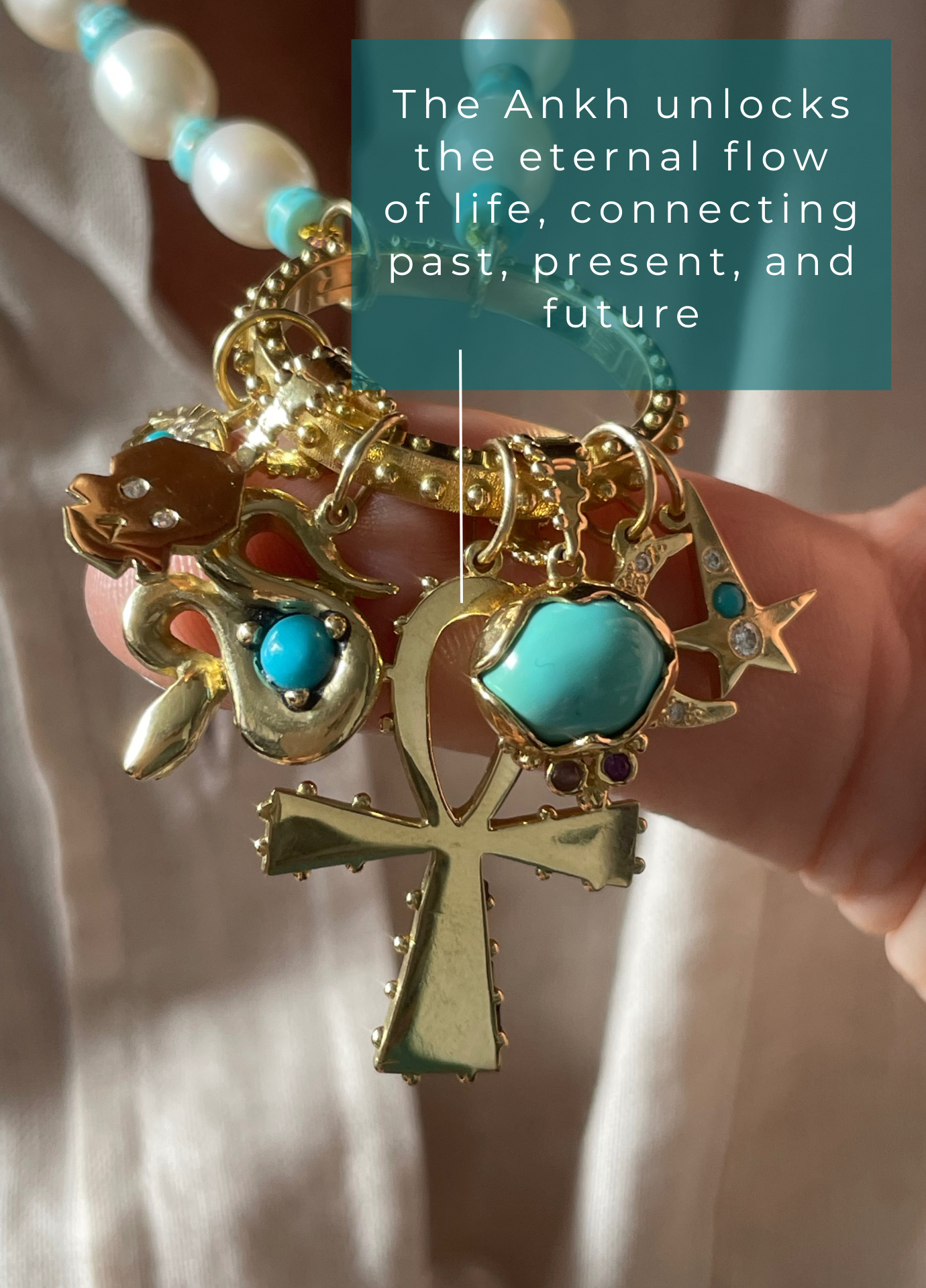 BOHEME GOLD ANKH CHARM | Ready to ship