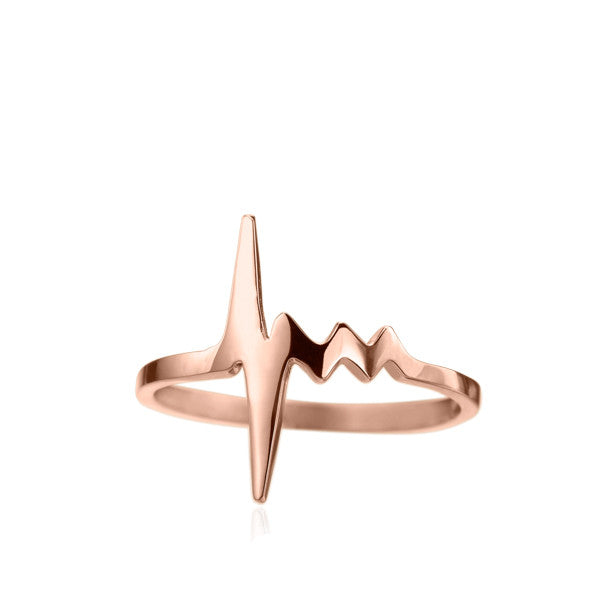 AMOUR TINY HEARTBEAT RING 18KR rts