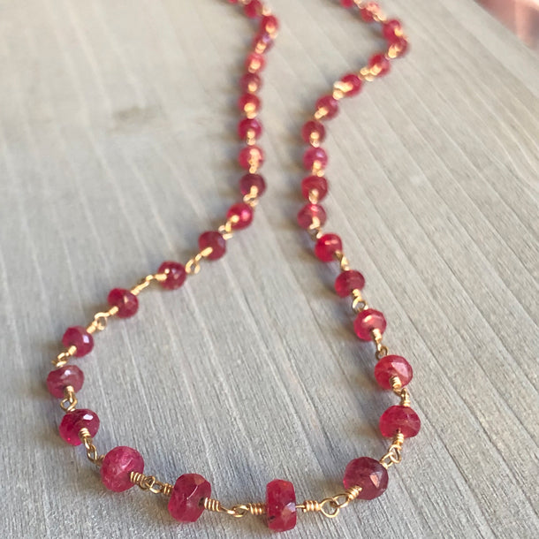 BOHEME DELPH RUBY BEAD CHAIN rts