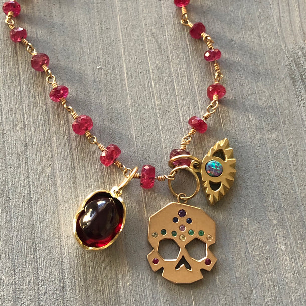 BOHEME DELPH RUBY BEAD CHAIN rts