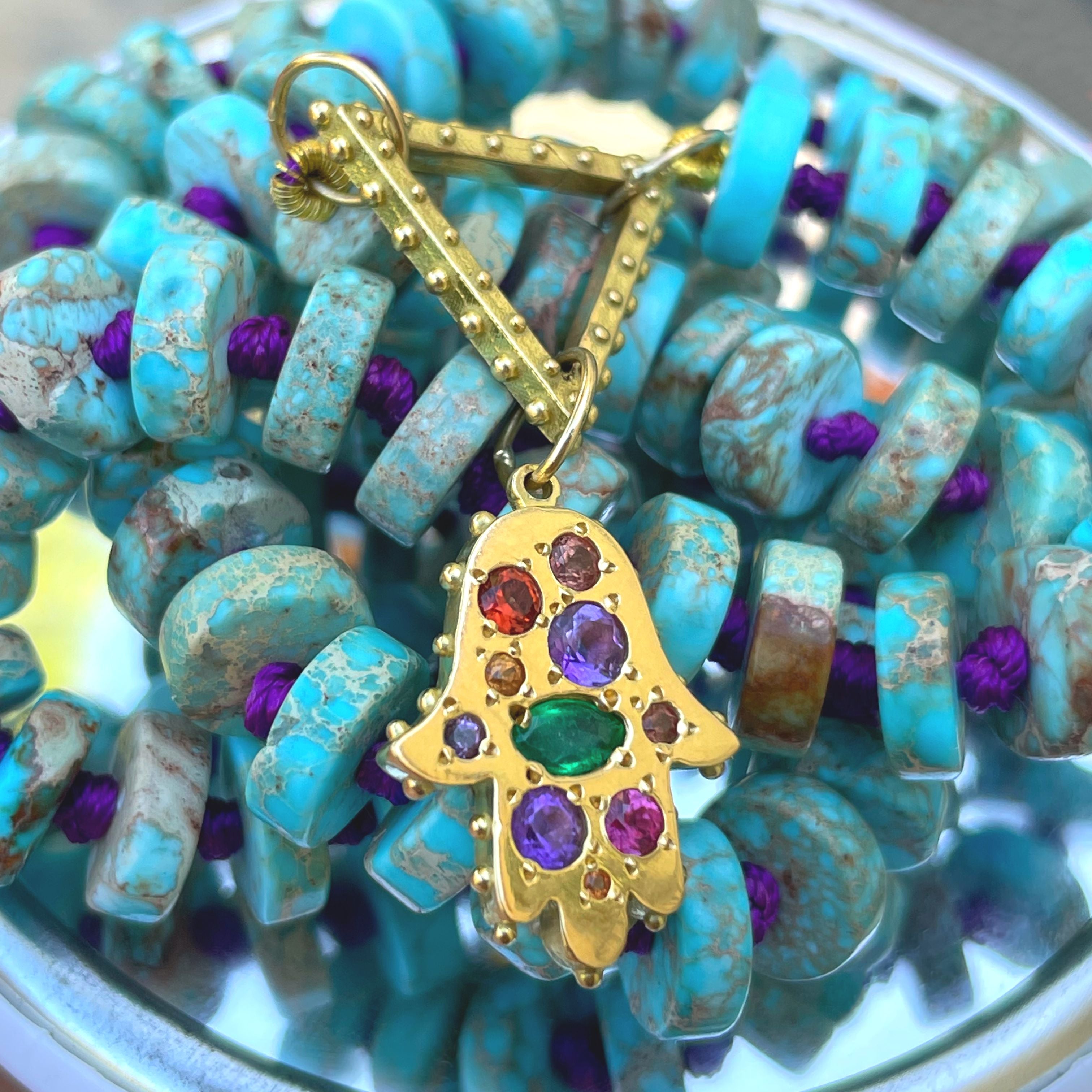 BOHEME RAINBOW HAMSA CHARM