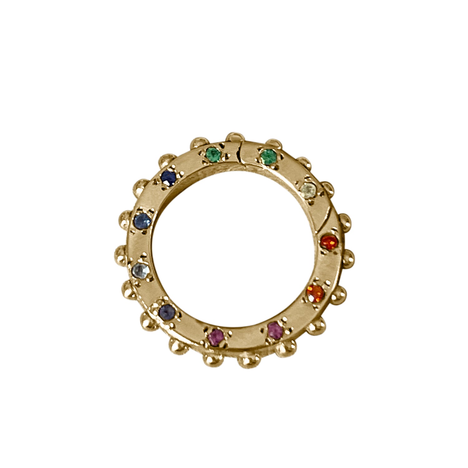BOHEME SMALL RAINBOW CLICKER CHARM RING rts