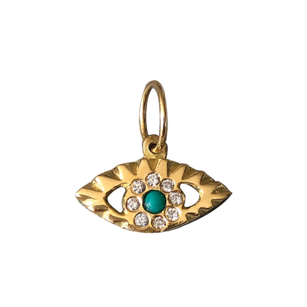 BOHEME TURQUOISE DIAMOND THIRD EYE CHARM