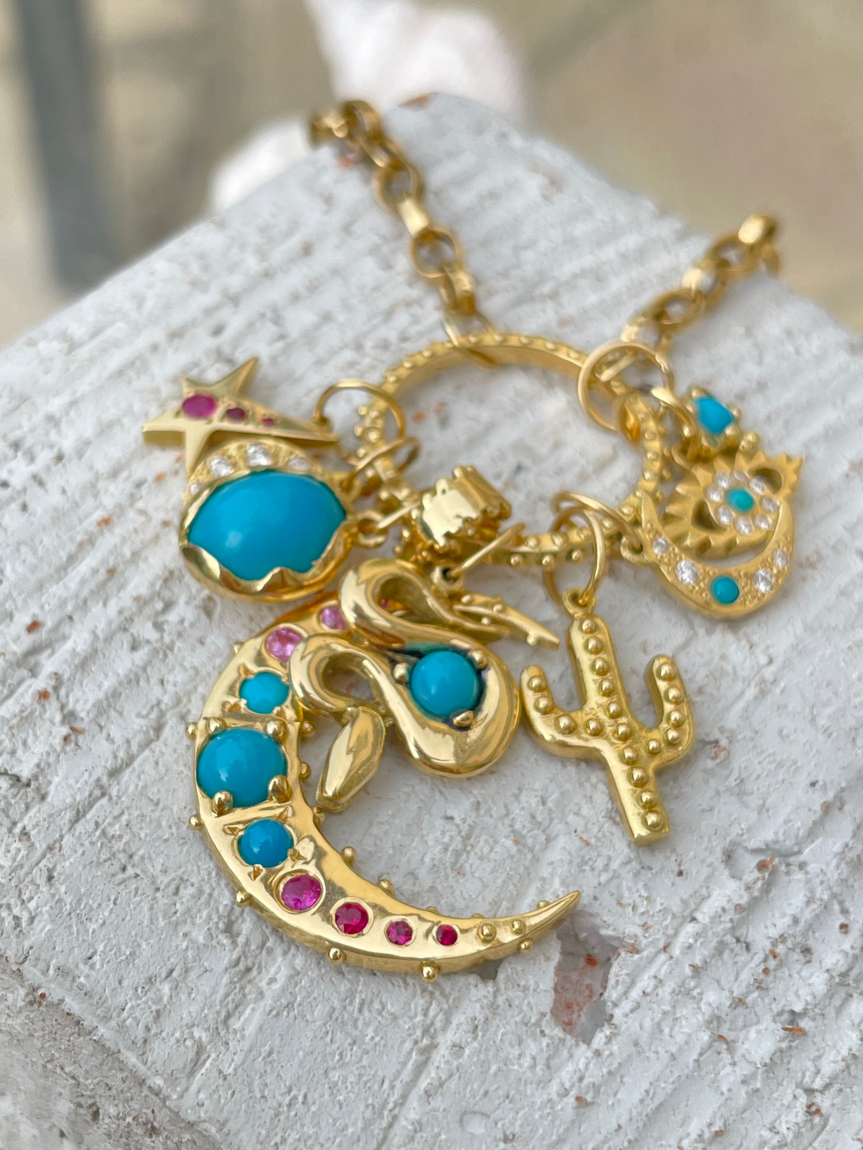 BOHEME SERPENT TURQUOISE CHARM