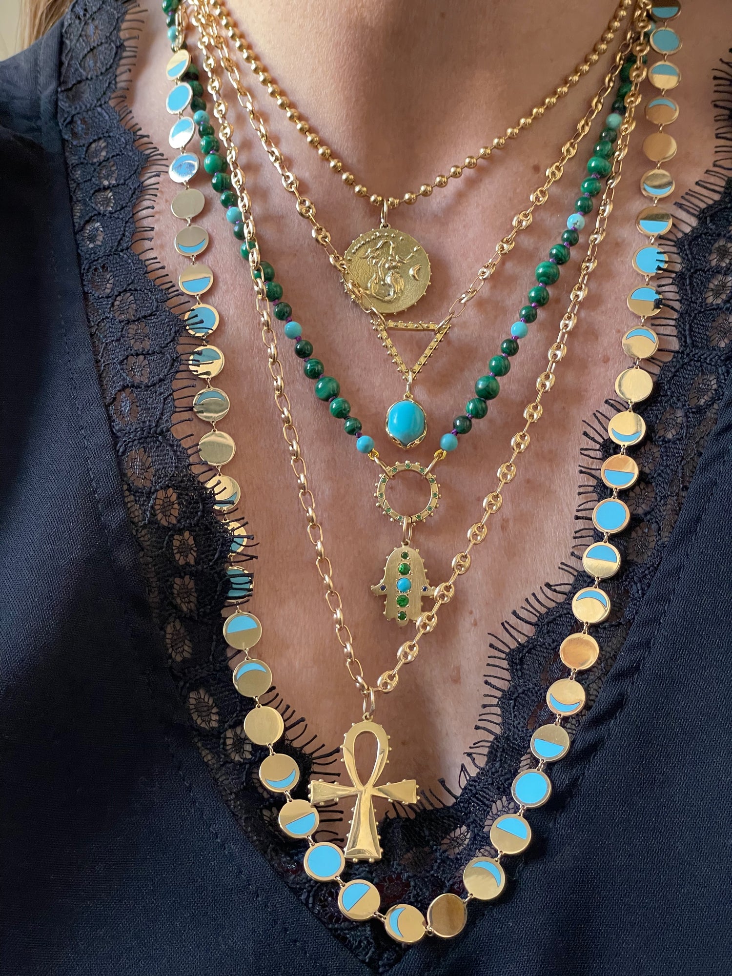 BOHEME DELPH TURQUOISE BEAD CHAIN