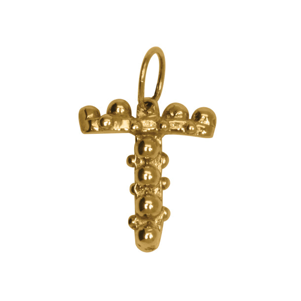 Vintage Coin Initial Charm D / Yellow Gold