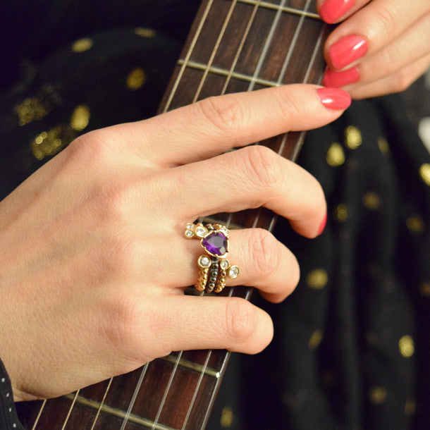 BOHEME COEUR AMETHYST RING