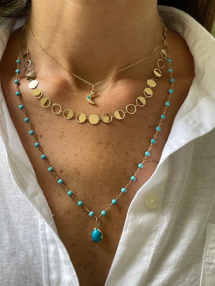 BOHEME DELPH TURQUOISE BEAD CHAIN rts