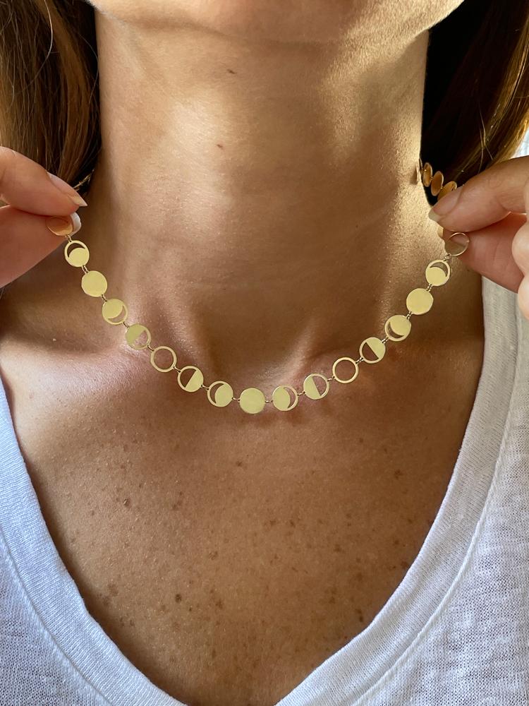 BOHEME CONFETTI LUNE OR 18KY CHAIN rts