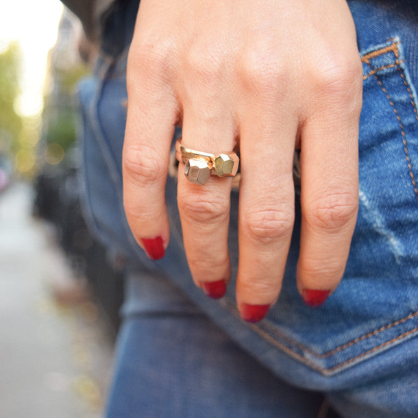 FACETTE SOLITAIRE RING 14KR rts