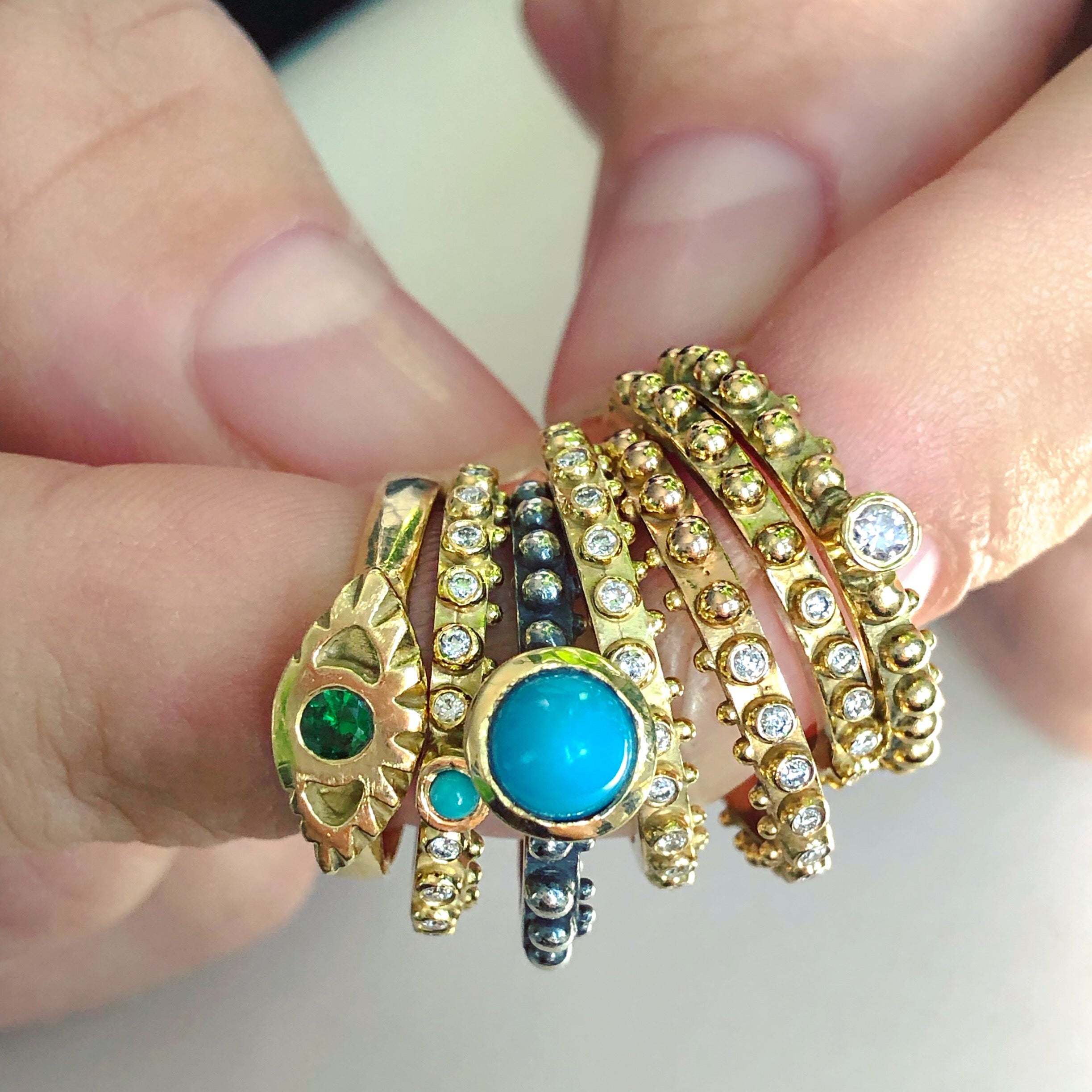 BOHEME TSAVORITE THIRD EYE RING