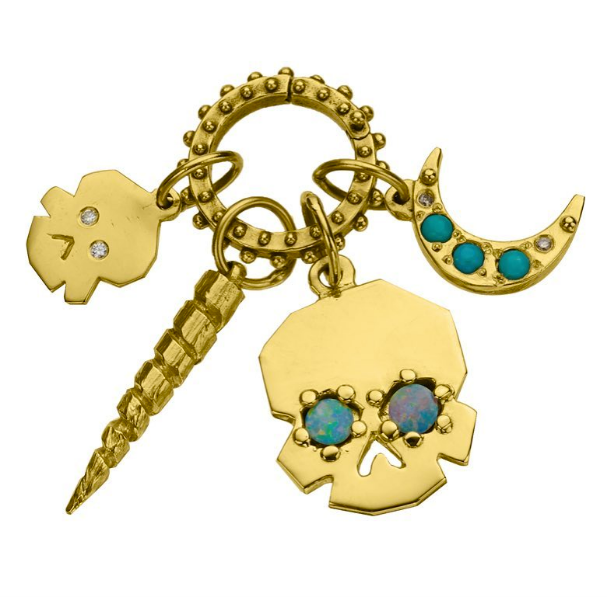 FACETTE OPAL SKULL CHARM