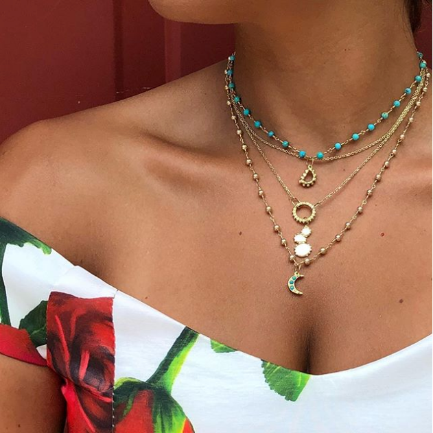 BOHEME DELPH TURQUOISE BEAD CHAIN