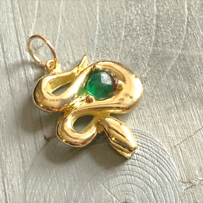 BOHEME SERPENT EMERALD CHARM