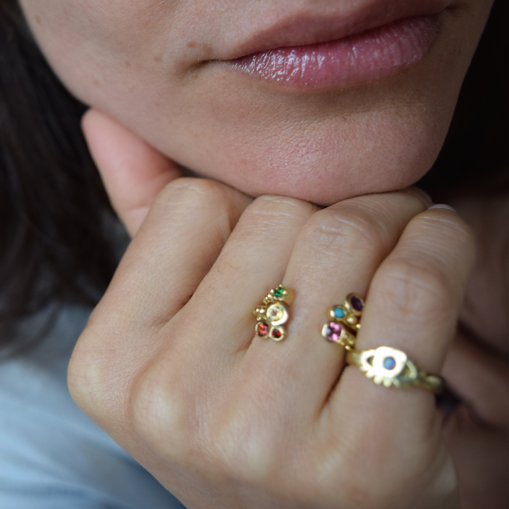 BOHEME CROWN RAINBOW RINGS