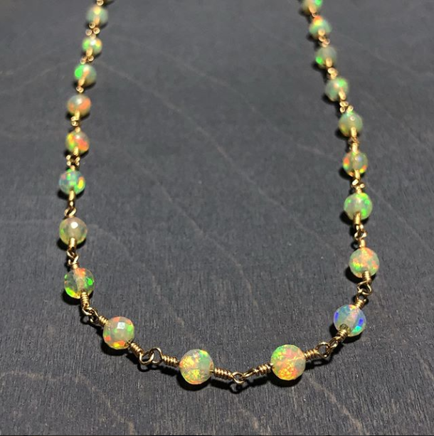 BOHEME DELPH OPAL BEAD CHAIN