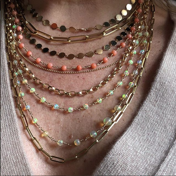 BOHEME DELPH OPAL BEAD CHAIN